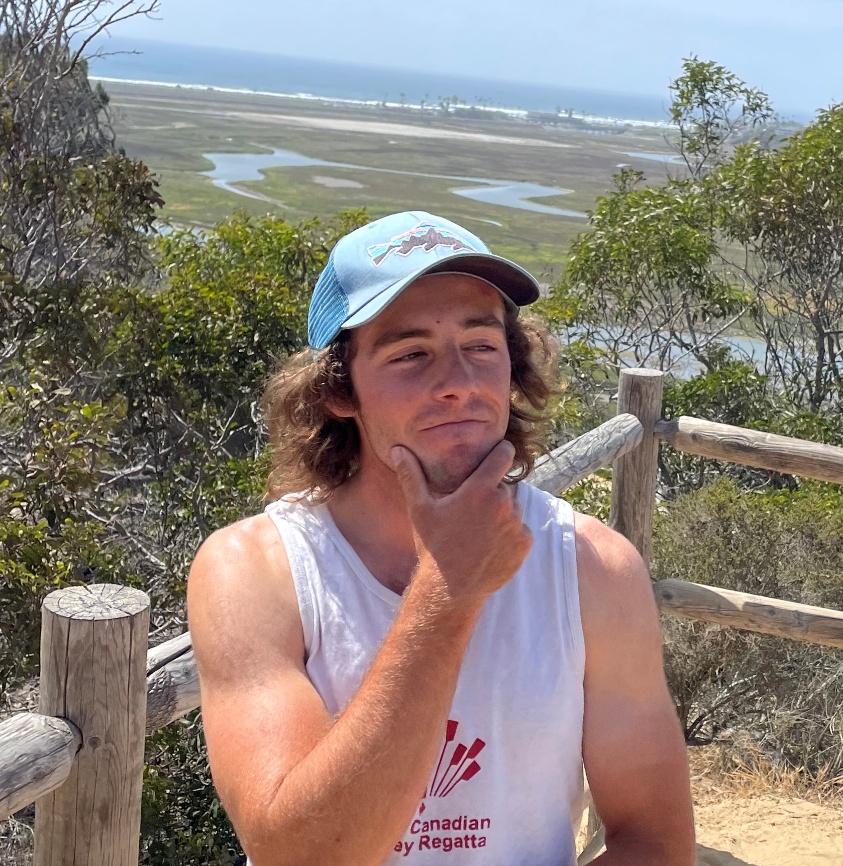 Picture of Dominic Orlando with an ocean background.